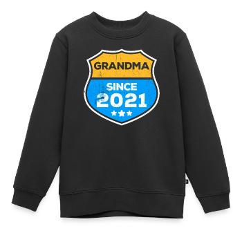Grand-mère Grand-mère Déclaration Retraitée Grand-mère - Sweat Premium enfant bio - noir - Devant - AI Model Kid Female (0cm)