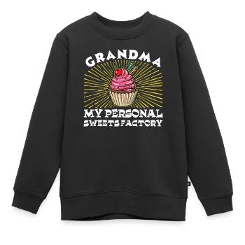 Statement Großmutter Humorvoll Oma Enkelkind - Kinder Premium Organic Sweatshirt - Schwarz - Vorne - AI Model Kid Female (0cm)