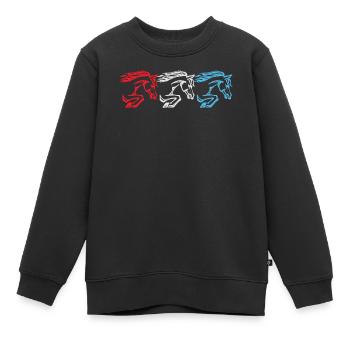 Chevaux islandais Étalon Galop Chevaux islandais - Sweat Premium enfant bio - noir - Devant - AI Model Kid Female (0cm)