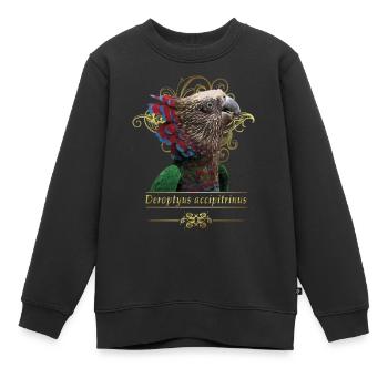 Der Cacique-Papagei - Kinder Premium Organic Sweatshirt - Schwarz - Vorne - AI Model Kid Female (0cm)