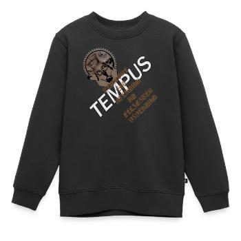 Zeit nutzen - Kinder Premium Organic Sweatshirt - Schwarz - Vorne - AI Model Kid Female (0cm)