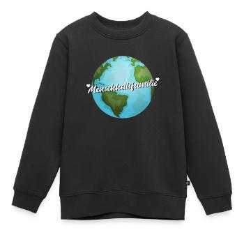 Menschheitsfamilie Friedensbewegung - Kinder Premium Organic Sweatshirt - Schwarz - Vorne - AI Model Kid Female (0cm)