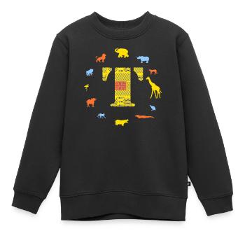 afrique t - Sweat Premium enfant bio - noir - Devant - AI Model Kid Female (0cm)