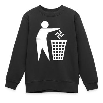 ordures - Sweat Premium enfant bio - noir - Devant - AI Model Kid Female (0cm)
