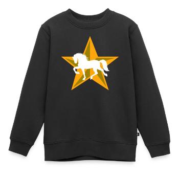 Cool Chevaux Cheval Amour Islandais Chevaux Fan de chevaux - Sweat Premium enfant bio - noir - Devant - AI Model Kid Female (0cm)
