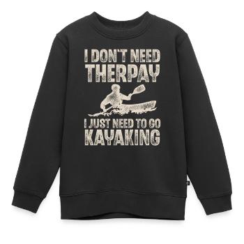 Kayak Kayaking Paddle Kayaker Kayaker - Sweat Premium enfant bio - noir - Devant - AI Model Kid Female (0cm)
