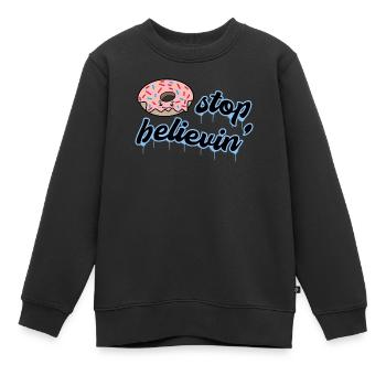 Sweets Delicious Donut Dessert Statement - Sweat Premium enfant bio - noir - Devant - AI Model Kid Female (0cm)