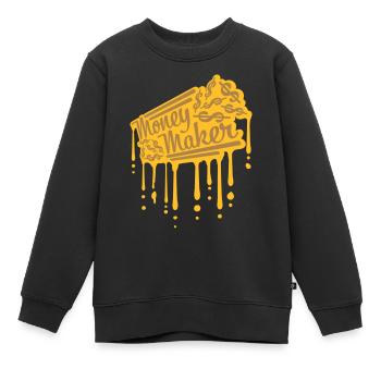 Tropfen Money Maker Selfmade - Kinder Premium Organic Sweatshirt - Schwarz - Vorne - AI Model Kid Female (0cm)