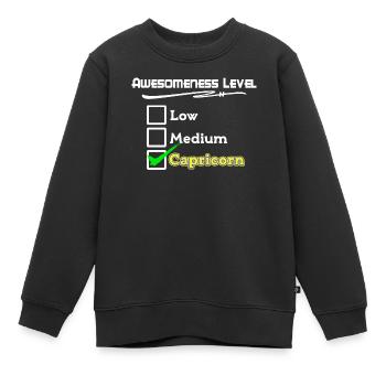 Déclaration ésotérique Horoscope Capricorne Marées - Sweat Premium enfant bio - noir - Devant - AI Model Kid Female (0cm)