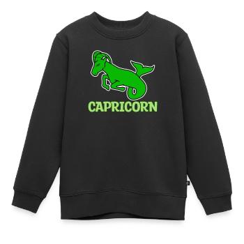 Zodiaque Capricorne Superstition Horoscope Astronomie - Sweat Premium enfant bio - noir - Devant - AI Model Kid Female (0cm)