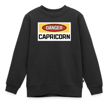 Déclaration du Capricorne Horoscope Galaxie Superstition - Sweat Premium enfant bio - noir - Devant - AI Model Kid Female (0cm)