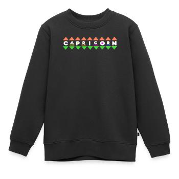 Constellation Horoscope Superstition Ciel Capricorne - Sweat Premium enfant bio - noir - Devant - AI Model Kid Female (0cm)