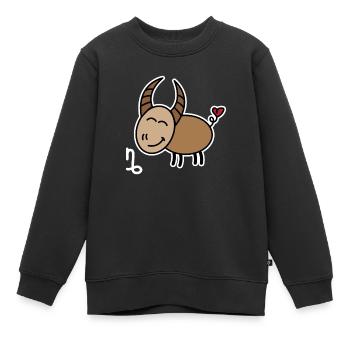 Superstition Cœur Horoscope Capricorne Astronomie - Sweat Premium enfant bio - noir - Devant - AI Model Kid Female (0cm)