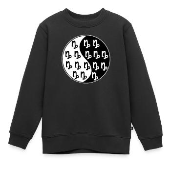 Signe du zodiaque ésotérique Capricorne Horoscope Galaxie - Sweat Premium enfant bio - noir - Devant - AI Model Kid Female (0cm)
