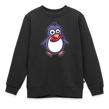 Sweet Animal Oiseau de mer Pingouin Antarctique Oiseau - Sweat Premium enfant bio - noir - Devant - AI Model Kid Female (0cm)