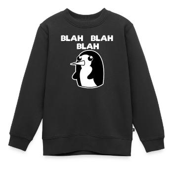 Vintage Pinguin Arktis Spruch Kälte Vogel Tier - Kinder Premium Organic Sweatshirt - Schwarz - Vorne - AI Model Kid Female (0cm)