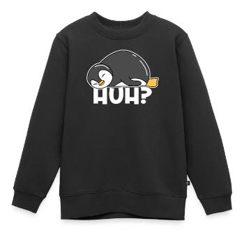 Pingouin Disant Oiseau Animal Zoo Oiseau de mer Froid - Sweat Premium enfant bio - noir - Devant - AI Model Kid Female (0cm)