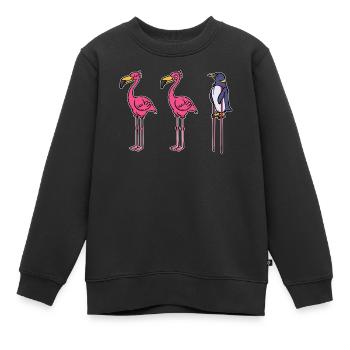Drôle d’animal Pingouin Oiseau de mer Zoo Oiseau - Sweat Premium enfant bio - noir - Devant - AI Model Kid Female (0cm)