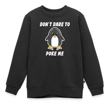 Animal Cool Penguin Déclaration Oiseau de mer Pôle Sud Oiseau - Sweat Premium enfant bio - noir - Devant - AI Model Kid Female (0cm)