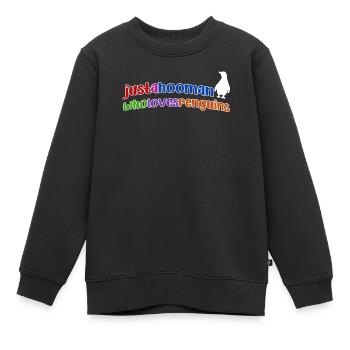 Bird Animal Penguin Zoo Pôle Sud Déclaration Oiseau de mer - Sweat Premium enfant bio - noir - Devant - AI Model Kid Female (0cm)