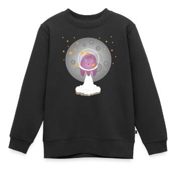 Astro Octopus - Kinder Premium Organic Sweatshirt - Schwarz - Vorne - AI Model Kid Female (0cm)