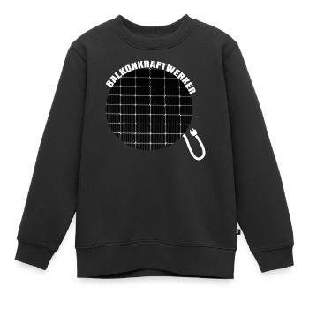 Balkonkraftwerker PV Anlage Stromerzeuger Umwelt - Kinder Premium Organic Sweatshirt - Schwarz - Vorne - AI Model Kid Female (0cm)