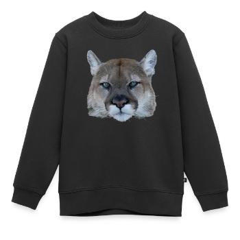 Panthère - Sweat Premium enfant bio - noir - Devant - AI Model Kid Female (0cm)