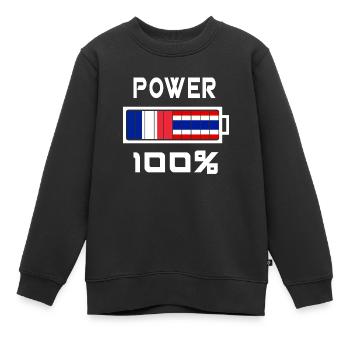 Thailand und Frankreich Power 100% - Kinder Premium Organic Sweatshirt - Schwarz - Vorne - AI Model Kid Female (0cm)
