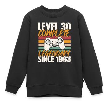 Geburtstagsgeschenk, Level 30 Complete 1993 - Kinder Premium Organic Sweatshirt - Schwarz - Vorne - AI Model Kid Female (0cm)