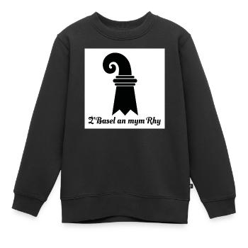 Basel am Rhein - Kinder Premium Organic Sweatshirt - Schwarz - Vorne - AI Model Kid Female (0cm)