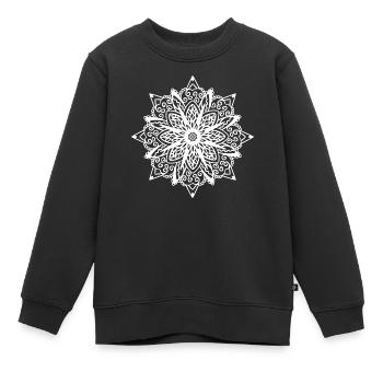Mandala - Kinder Premium Organic Sweatshirt - Schwarz - Vorne - AI Model Kid Female (0cm)