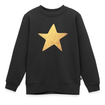 Stern Gold Weihnachten Symbol Luxus Deko exklusiv - Kinder Premium Organic Sweatshirt - Schwarz - Vorne - AI Model Kid Female (0cm)