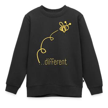 Bee Different - Soyez différent! Conception de l’énoncé - Sweat Premium enfant bio - noir - Devant - AI Model Kid Female (0cm)