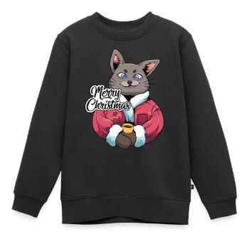 Cadeaux de Noël Noël - Sweat Premium enfant bio - noir - Devant - AI Model Kid Female (0cm)