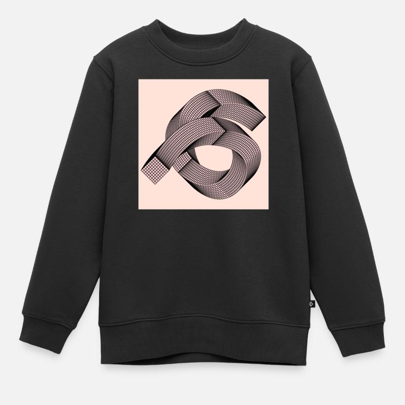 Grafisches Muster - Kinder Premium Organic Sweatshirt - Schwarz