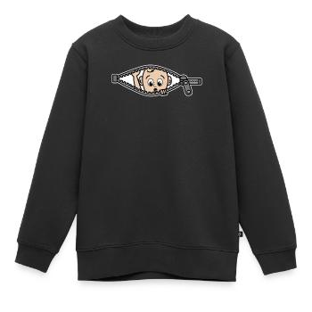 Babybauch Babyglück Schwanger Schwangerschaft Mama - Kinder Premium Organic Sweatshirt - Schwarz - Vorne - AI Model Kid Female (0cm)