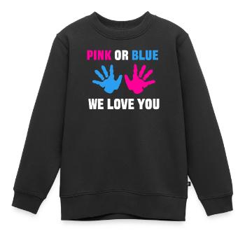 Parents Grossesse Grossesse Déclaration Maman - Sweat Premium enfant bio - noir - Devant - AI Model Kid Female (0cm)