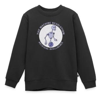 La révolution de la machine Intelligence artificielle - Sweat Premium enfant bio - noir - Devant - AI Model Kid Female (0cm)