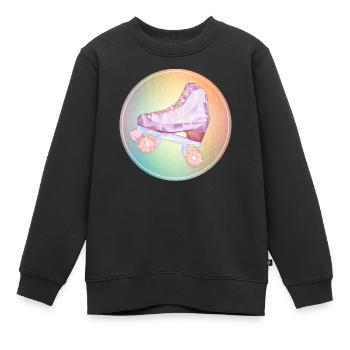 Disco Rollschuhlaufen - Kinder Premium Organic Sweatshirt - Schwarz - Vorne - AI Model Kid Female (0cm)