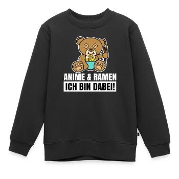 Anime Statement Zeichentrick Manga Popkultur Nerdy - Kinder Premium Organic Sweatshirt - Schwarz - Vorne - AI Model Kid Female (0cm)