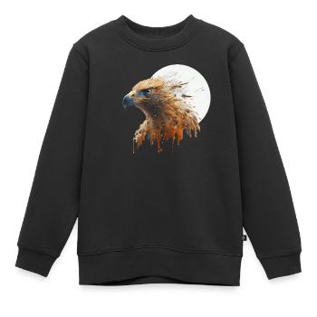 Schöner Amerikanischer Adler - Kinder Premium Organic Sweatshirt - Schwarz - Vorne - AI Model Kid Female (0cm)