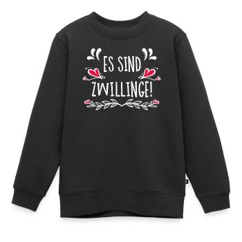 Babybauch Statement Schwangerschaft Schwanger Herz - Kinder Premium Organic Sweatshirt - Schwarz - Vorne - AI Model Kid Female (0cm)