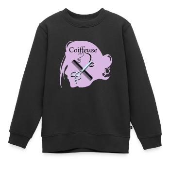 Frisör - Kinder Premium Organic Sweatshirt - Schwarz - Vorne - AI Model Kid Female (0cm)