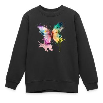 flatterne Träume - Kinder Premium Organic Sweatshirt - Schwarz - Vorne - AI Model Kid Female (0cm)