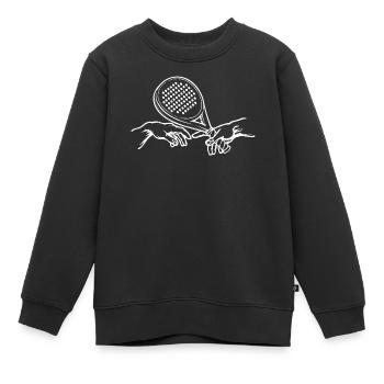 Trainer Racket Padel Sport Padelspiel Spieler - Kinder Premium Organic Sweatshirt - Schwarz - Vorne - AI Model Kid Female (0cm)