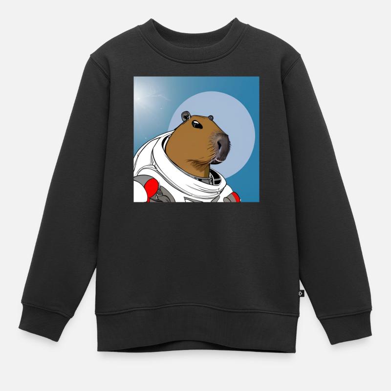 Astronaute de Capy - Sweat Premium enfant bio - noir