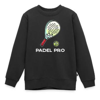 Padelspiel Schmetterball Padel Statement Schläger - Kinder Premium Organic Sweatshirt - Schwarz - Vorne - AI Model Kid Female (0cm)