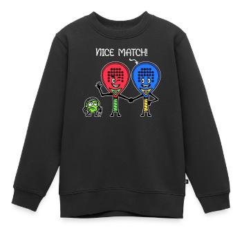 Padelteam Padel Spieler Ball Statement Racket - Kinder Premium Organic Sweatshirt - Schwarz - Vorne - AI Model Kid Female (0cm)