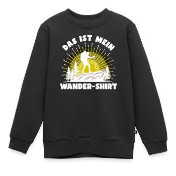 Wandern Statement Bergsteigen Klettern Statement - Kinder Premium Organic Sweatshirt - Schwarz - Vorne - AI Model Kid Female (0cm)