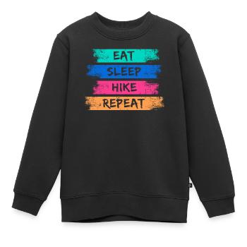 Mountain Hike Statement Hiking Hike Nature - Kids Premium Organic Sweatshirt - black - Front - AI Model Kid Female (0cm)
